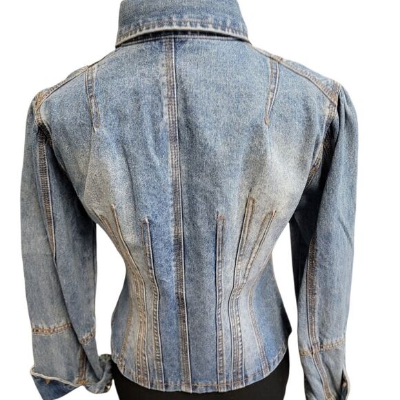 Venus USA Cropped Denim Jean Jacket Size M - Picture 5 of 11